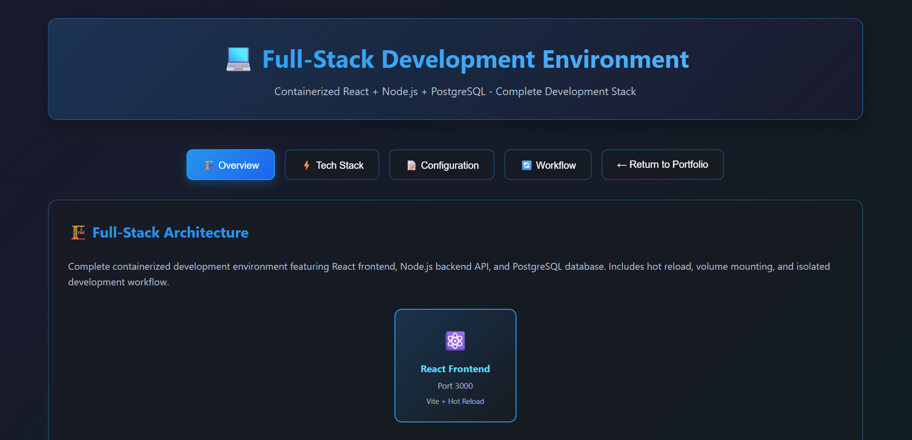 Advanced Full-Stack Development Environment