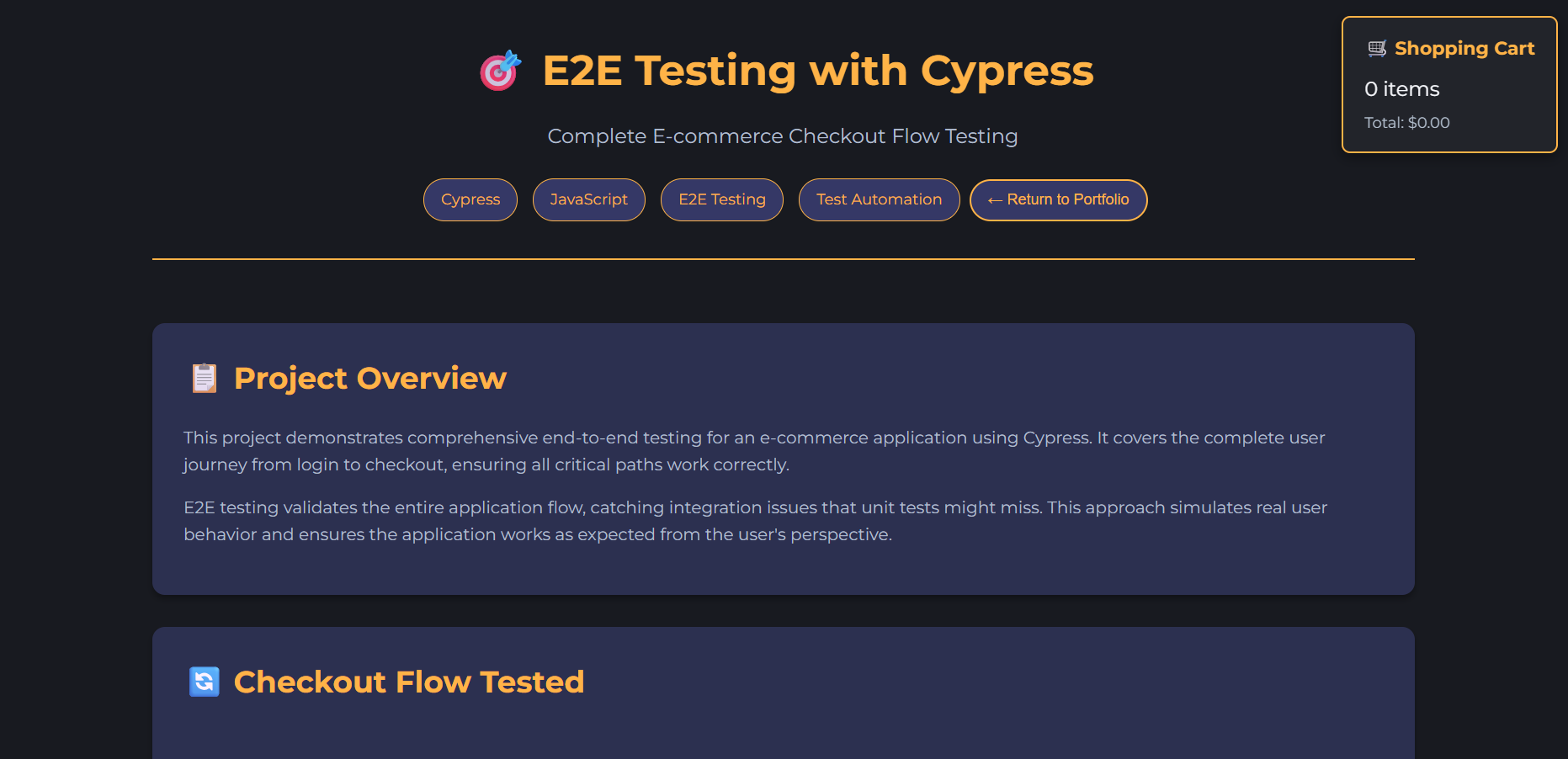 E2E Testing