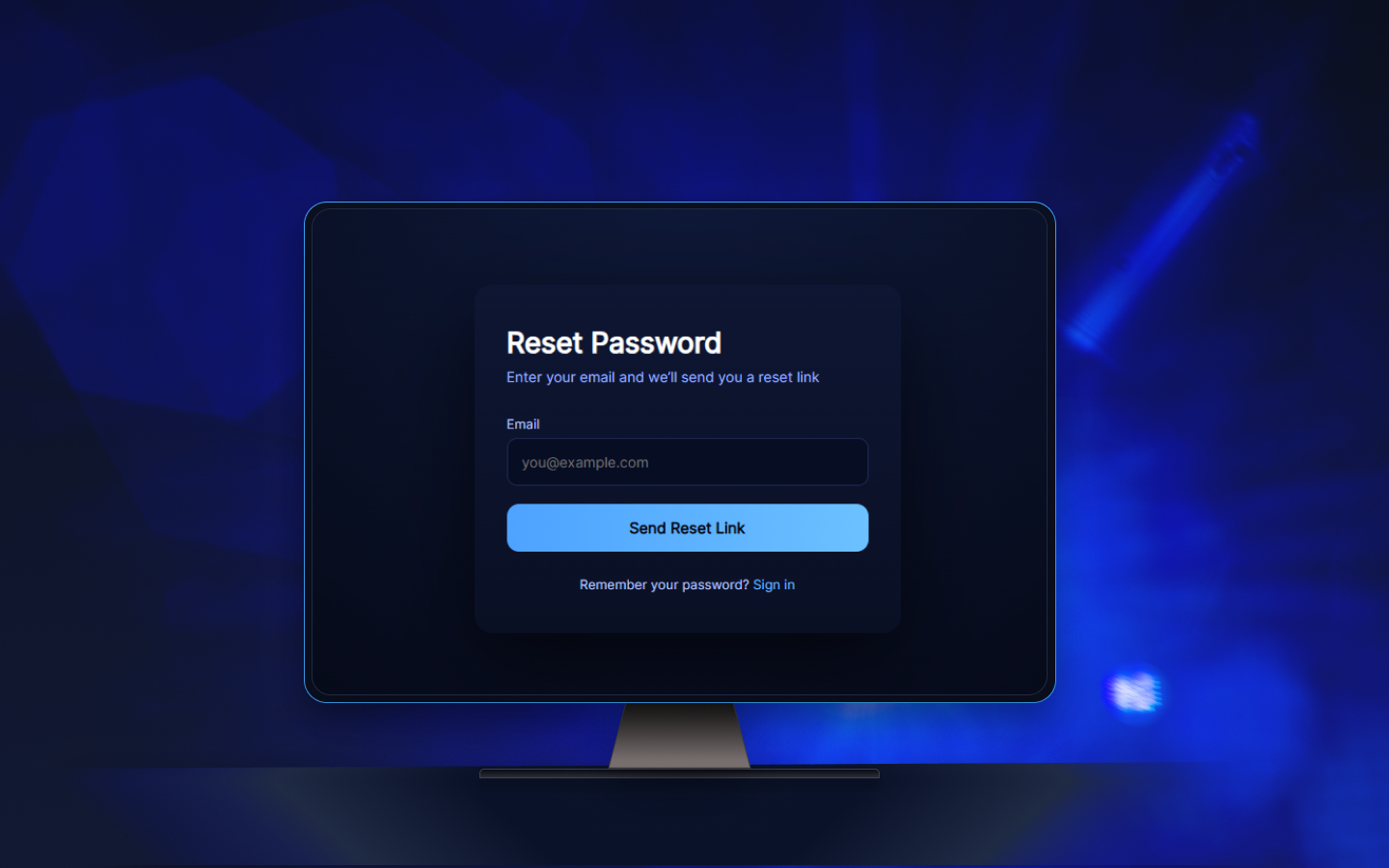 Reset Password Page