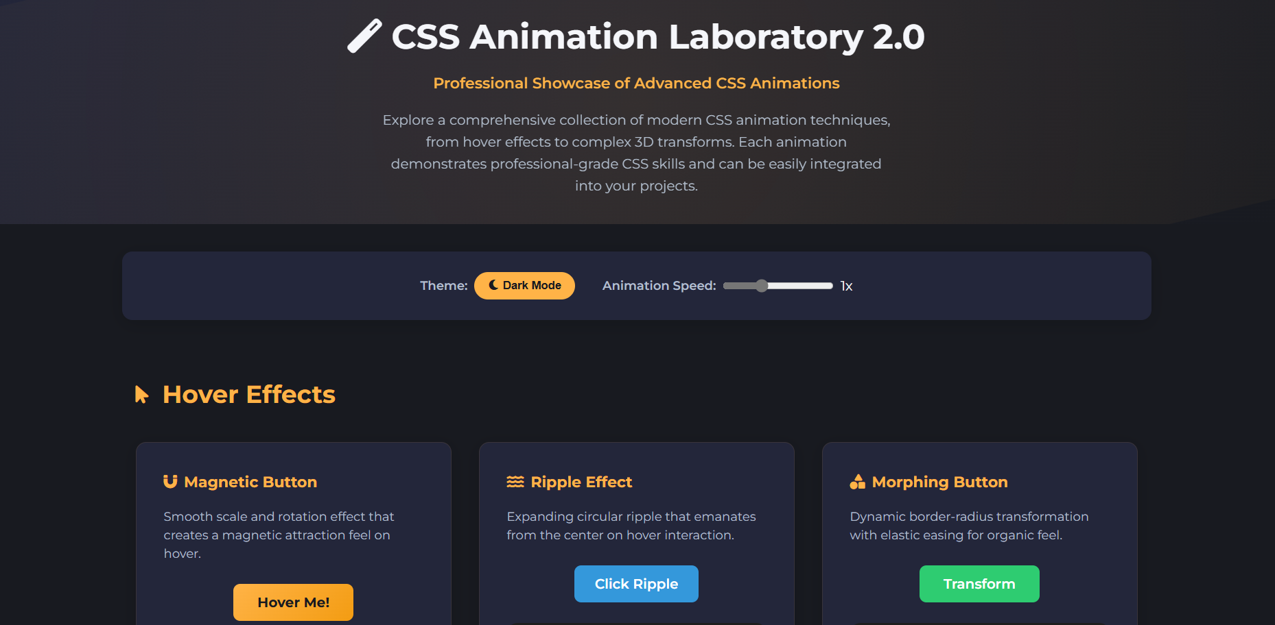 CSS Animation Laboratory 2.0