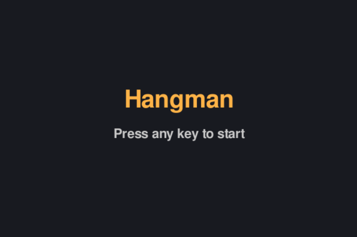 Hangman Game