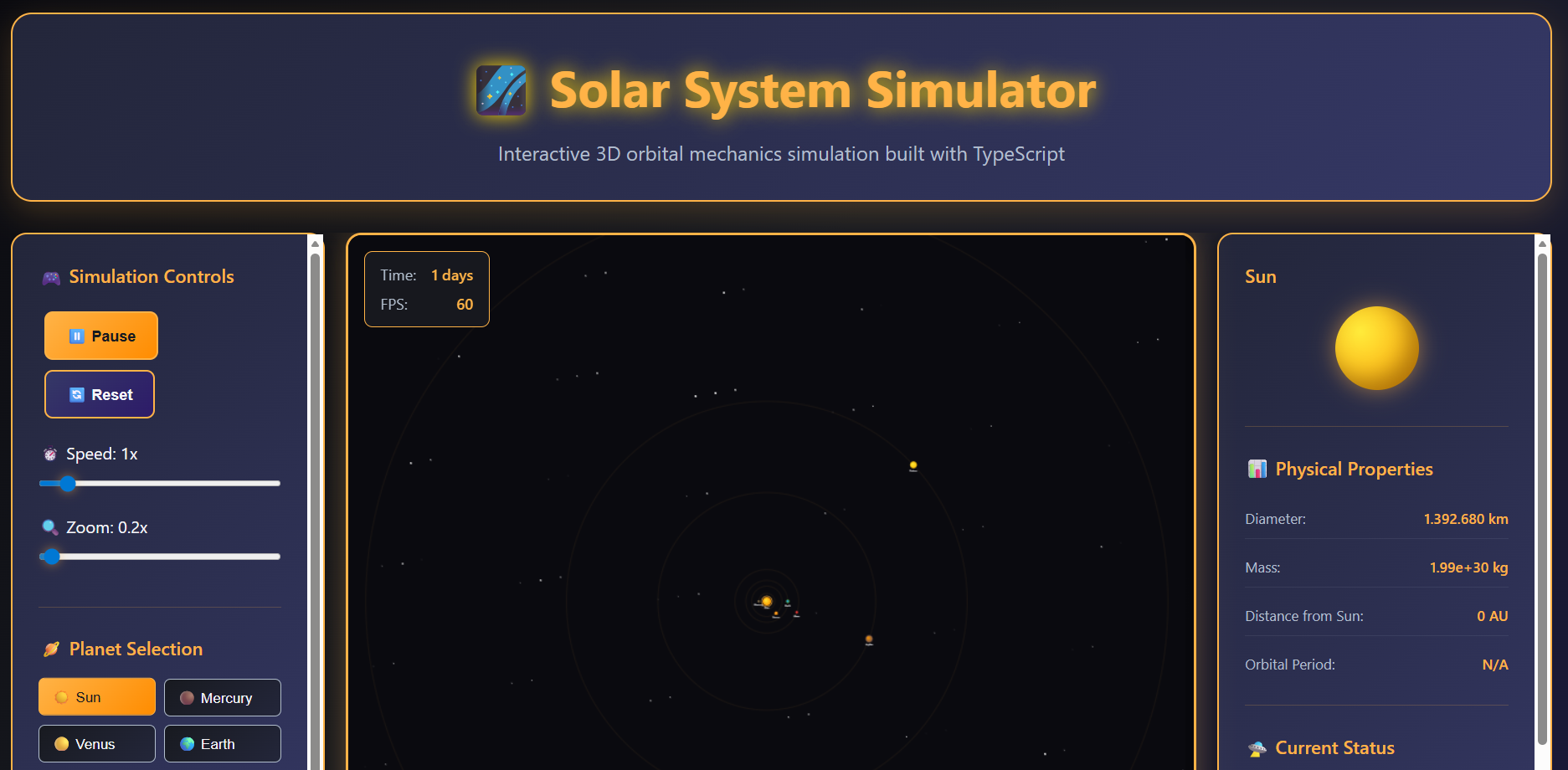 Solar System Simulator