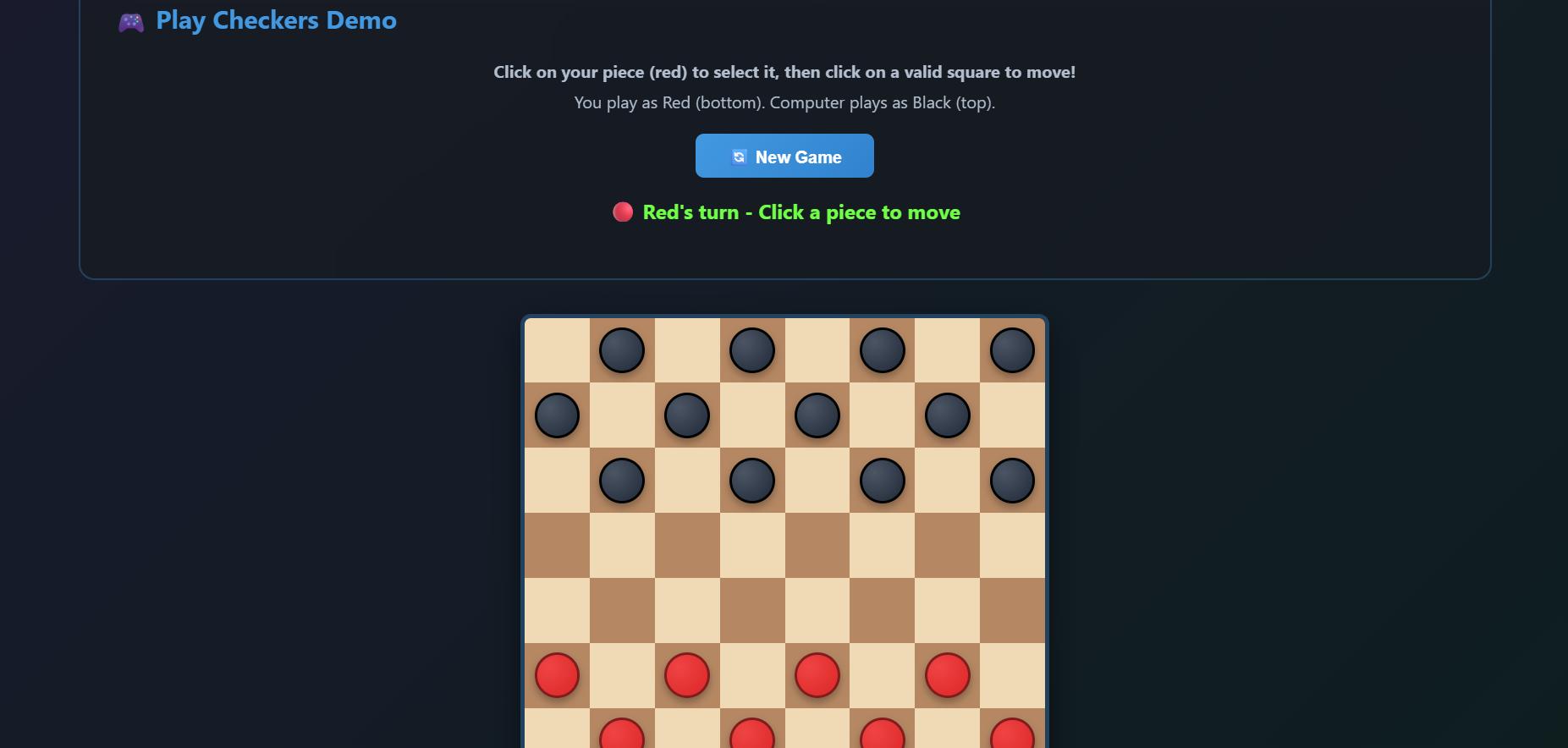 Advanced Checkers Online